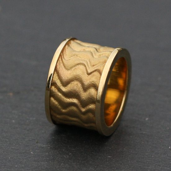 Waterkant Ring Leegwater aus Bronze vergoldet