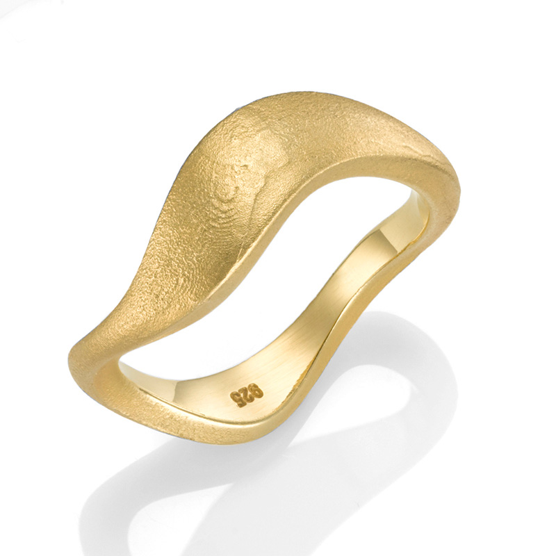 Waterkant Ring WAVE gold