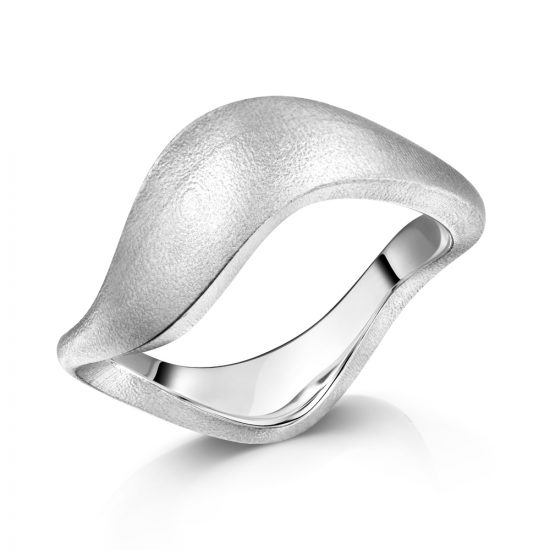 Wellenring WAVE Silber sandmattiert